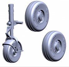 1/48 Saab 105 Sk60 nose gear + main wheels 1/48 Saab 105 Sk60 nose gear + main wheels