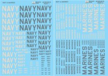 Microscale 1/48 Navy & Marines Words - 2 Planches Microscale 1/48 Navy & Marines Words - 2 Planches