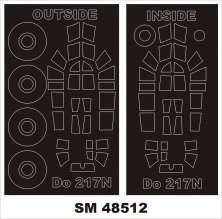 1/48 Dornier Do-217N-1 mask 1/48 Dornier Do-217N-1 mask