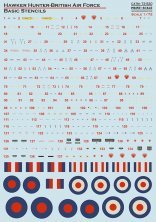 1/72 Hawker Hunter Raf basic stencil 1/72 Hawker Hunter Raf basic stencil