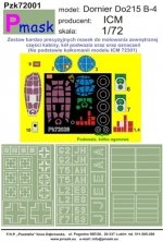 1/72 Dornier Do 215B-4 masks 1/72 Dornier Do 215B-4 masks