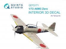 1/72 A6M3 Zero 3D-Printed & color Interior for Tamiya 1/72 A6M3 Zero 3D-Printed & color Interior for Tamiya