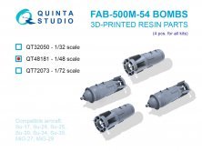 Quinta Studio FAB-500 M-54 Bombes 1/48 (4pcs) Quinta Studio FAB-500 M-54 Bombes 1/48 (4pcs)