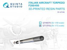 1/72 Italian WWII aircraft torpedo F200-450 1/72 Italian WWII aircraft torpedo F200-450