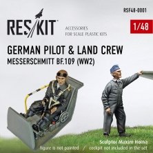 1/48 German pilot & ground crew Messerschmitt Bf-109 1/48 German pilot & ground crew Messerschmitt Bf-109