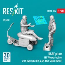 Reskit 1/48 Pilotes USAF 2 fig. et chariot M1 Weaver Reskit 1/48 Pilotes USAF 2 fig. et chariot M1 Weaver