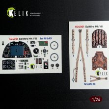 RESKIT Intérieur 3D Spitfire Mk VIII 1/24 pour Airfix RESKIT Intérieur 3D Spitfire Mk VIII 1/24 pour Airfix
