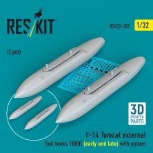 Reskit 1/32 F-14 Tomcat Réservoirs Externes 1000L Reskit 1/32 F-14 Tomcat Réservoirs Externes 1000L