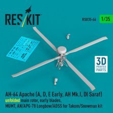 Reskit 1/35 AH-64 Apache A/D/E Rotor Principal Déployé Reskit 1/35 AH-64 Apache A/D/E Rotor Principal Déployé