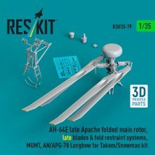 Reskit 1/35 AH-64E Apache Rotor Principal Replié Set 1 Reskit 1/35 AH-64E Apache Rotor Principal Replié Set 1