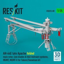 ResKit 1/35 AH-64E Apache Rotor Principal Replié Set 2 ResKit 1/35 AH-64E Apache Rotor Principal Replié Set 2