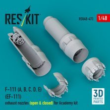 RESKIT 1/48 F-111 A/B/C/D/E Tuyères d'échappement ouvertes/fermé RESKIT 1/48 F-111 A/B/C/D/E Tuyères d'échappement ouvertes/fermé