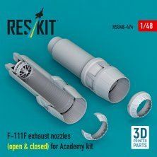 ResKit 1/48 F-111F Tuyères d'échappement ouvertes/fermées Academ ResKit 1/48 F-111F Tuyères d'échappement ouvertes/fermées Academ