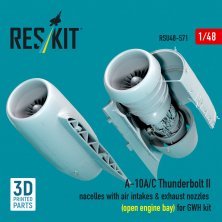 Reskit 1/48 A-10A/C Thunderbolt II Entrées Air et Tuyères Reskit 1/48 A-10A/C Thunderbolt II Entrées Air et Tuyères