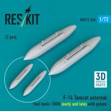Reskit 1/72 F-14 Tomcat Réservoirs Externes 1000l avec Pylônes Reskit 1/72 F-14 Tomcat Réservoirs Externes 1000l avec Pylônes