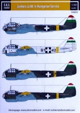 1/48 Decal Junkers Ju 88 in Hungarian Service 1/48 Decal Junkers Ju 88 in Hungarian Service