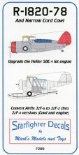 Starfighter Decals Moteur R-1820-78 Capot étroit 1/72 Starfighter Decals Moteur R-1820-78 Capot étroit 1/72