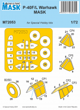 1/72 Mask for P-40F/L Warhawk for Special Hobby 1/72 Mask for P-40F/L Warhawk for Special Hobby