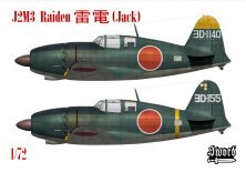 SWORD J2M3 Raiden 1/72 - 2 options de camouflage SWORD J2M3 Raiden 1/72 - 2 options de camouflage