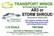 1/72 AR3 or Storm Shroud Unmanned Air Vehicle UAV 1/72 AR3 or Storm Shroud Unmanned Air Vehicle UAV
