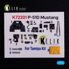 Kelik Décalcomanies 3D Cockpit P-51D Mustang 1/72 Kelik Décalcomanies 3D Cockpit P-51D Mustang 1/72